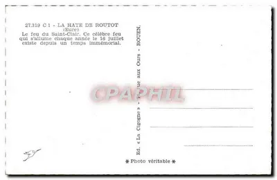 Ognisko św. Klauza — La Haye de Routot (Eure) — Wyd. « Cigogne » — Rewers