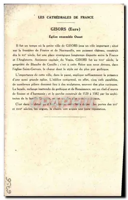 Gisors (Eure) — Igreja (Conjunto Oeste) — Coleção da Kolarsine e da Solution Pautaubege — Verso