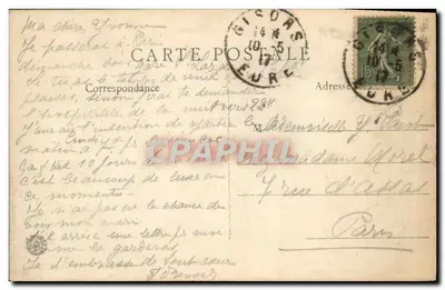 Gisors (Eure) — Katedra, strona południowa — J. Bourgoin, Ill. - wyd. Gisors (Eure) — Rewers