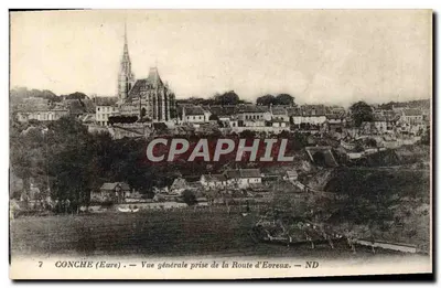 Conche (Eure) — Vista geral tirada da Estrada de Eureux — ND