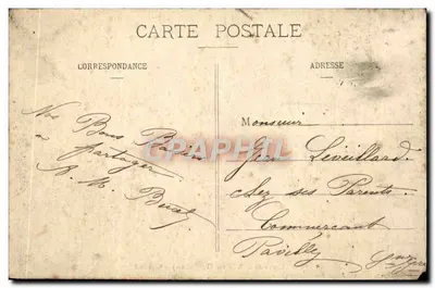 Vieux Château de CONDÉ-sur-ITON (Eure) — Côté Sud — Ed. M. K. - Rep. int. - Dép. lib. D. Chesnot, Breteuil — Verso