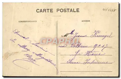 Bilhete postal antigo Corneville Sur Risle l'Hostellerie Des Cloches — Verso