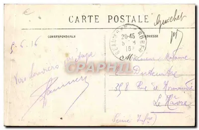 Cartolina d'epoca Beaumont Le Roger La Chiesa — Verso