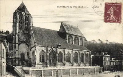 Beaumont-le-Roger (Eure) — A Igreja — Cliché G. Walter