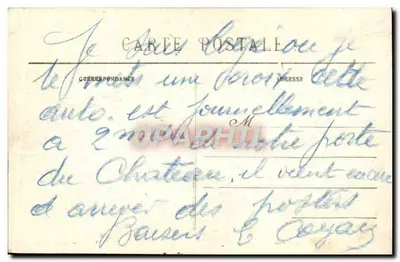 Bernay — Boulevard Dubus — visão da praça com carros e pedestres — Verso