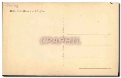 Brionne (Eure) — A Igreja — Editor Anselot, n° 7620/98 — Verso
