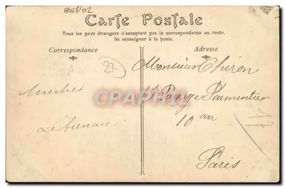Cartolina d'epoca Acquigny Le Château — Verso