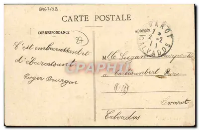 Amfreville-sous-les-Monts — Château des Deux-Amants — Phot. A Laverge, Verneu — Verso