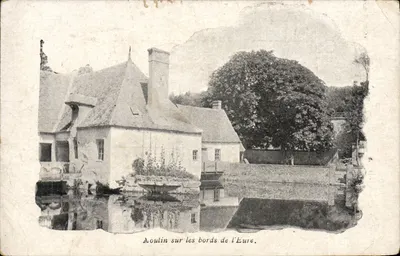 Moulin sur les bords de l'Eure — éditeur non visible, n° de série non lisible