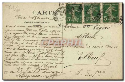 Périgueux — A Prefeitura — Editor desconhecido, n° 67 — Verso