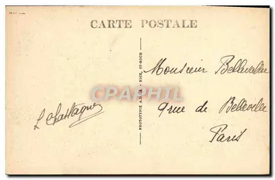 Grasse (A.M.) — Boulevard Fragonard — widok na dachy i wieżę kościoła — Rewers