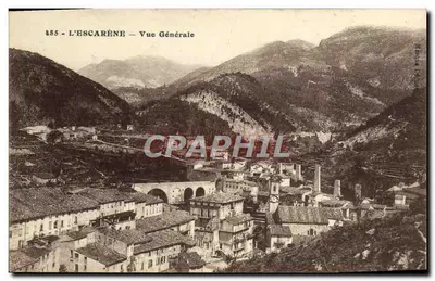 L'Escarène — Vista Geral — editor M. Béchard, n° 485
