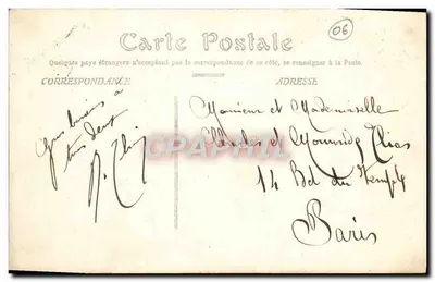Monte-Carlo — Os Pombos — L. Nodet, Arcades do Casino, Nice — Verso