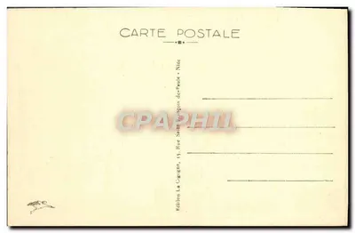 Menton (Francja) — widok z Kasyna Balzi Rossi — wydawnictwo La Cigogne, Nice — Rewers