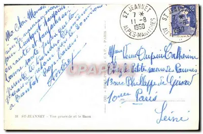 Saint-Jeannet — Ogólny widok i Baou — wydawca REALPHIL, n°31 — Rewers