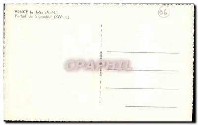 Vence la Jolie — Poort van Signadour (14e eeuw) — Corbier Impr. Macon — Achterkant