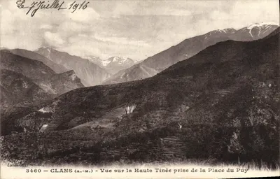 Clans (a.-m.) — Vista da Alta Tinée tirada da Place du Puy — Edição Gilejta, n° 3460