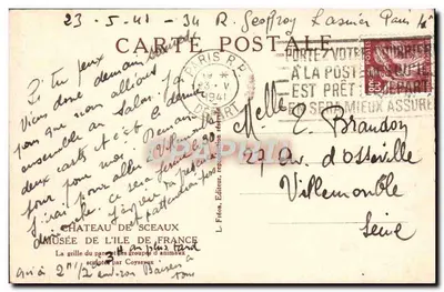 Zamek w Sceaux — Muzeum Île-de-France — wyżłobiona kratka autorstwa Coysevox — Rewers