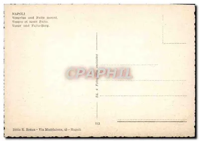 Napoli — Vista panoramica con il Vesuvio e il monte Faito — Ed. e Fotografia esclusive, n°113 — Verso