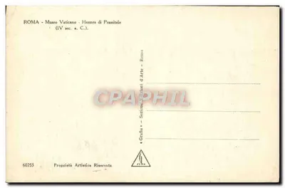 Hermes de Prassitele — IVº século a.C. — Grafia - Edições d'Arte - Roma — Verso