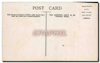 Windermere — Ponte sobre o lago — carta postal antiga — Verso