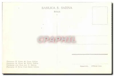 Widok na Rzym — S. Sabina (Arventin) — wydawca 'Fotografiare' — Marciani Genna — Rewers