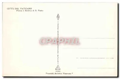 Praça São Pedro — Basílica São Pedro — Istituto Fotografico Italiano — Verso