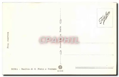 Bazylika św. Piotra i Fontanna — Rzym — wydanie przez FotoSam — Rewers