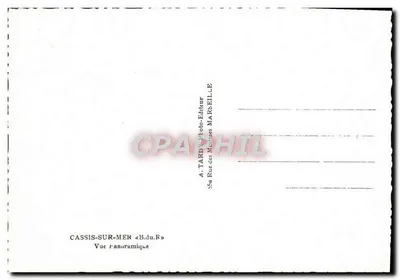 Cassis-sur-Mer — Widok panoramiczny — A. TARD, wydawca, Rue des Marins, Marsylia — Rewers