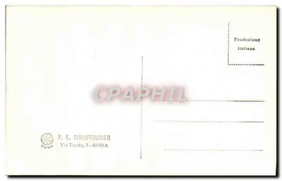 Piazza del Popolo w Rzymie — widok z kolumną Trajana i bazyliką — wydawca P. E. Chauffourier, nr 332 — Rewers