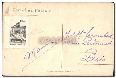 Cinquantenario Garibaldi — Sorella Latina — Editore Milano 1907 — Verso