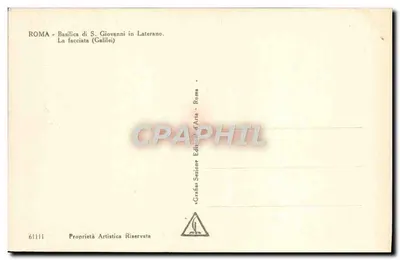 Saint-Jean-de-Latran (San Giovanni in Laterano) — fasada — Graphie Sezione d'Arte, Roma — Rewers