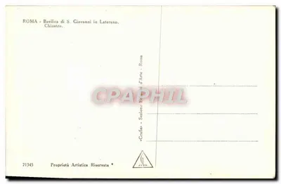 Basílica de São João de Latrão — Claustro — Editor « Grafia » Roma, n° 71345 — Verso