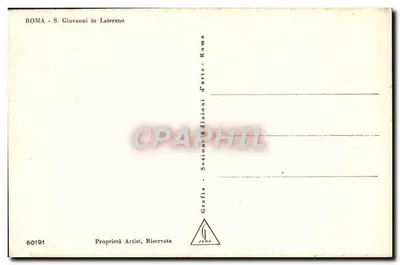 Rzym — S. Giovanni in Laterano — wydawca Graffia - Sezio d'arte - n° 60191 — Rewers