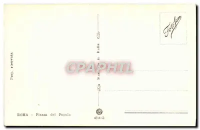 Piazza del Popolo — Rzym — wydawca FotoFamm, nr 4514-43 — Rewers