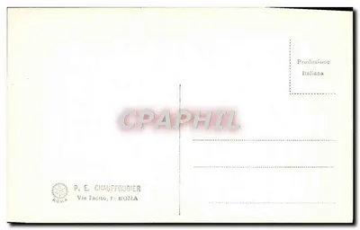 Rzym. Piazza di Spagna. Scalinata — widok z kwiatkami — P. E. Chauffourier, n° 590c — Rewers