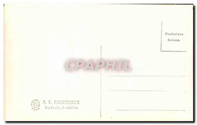 Fontanna Barberini - Fontanna Tritona — Rzym, Piazza Barberini — wydano przez P. E. Chauffourier — Rewers