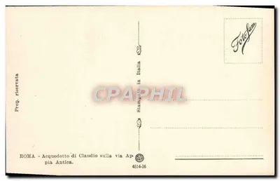 Akwedukt Klaudiusza na Via Appia Antica — Rzym — wydawca FotoFam, nr 4514-36 — Rewers