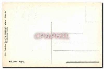 Mediolan — Arena — reprodukcja — Fototipia VIS, Mediolan 7 — Rewers