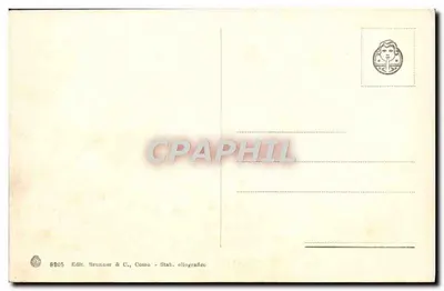 Capri z Wulkanem Wезuwiем — widok panoramiczny — Wyd. Brunner & C., Como — Rewers