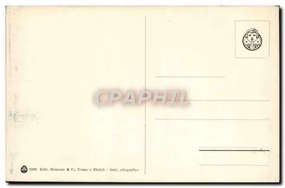 Capri — Grotta azzurra — widok gry z dwóch łodzi — Wyd. Brunner & C., Como i Zurych — Rewers