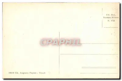 Tivoli - Profiel van de Villa d'Este - Ed. Augusto Papini — Achterkant