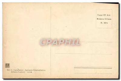 Genzano visto do Lago de Nemi — vista do lago de Nemi — Ed. G. Caracuzzo, n° 7874 — Verso
