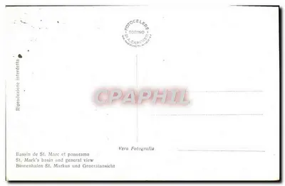 Wenecja — Bacino S. Marco i panorama — n° 556 — Fotocelere di A. Camporetti, Torino — Rewers