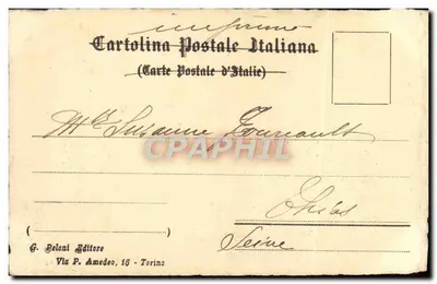Navicata — Zamek Valentino — Torino — wydawca Palma editore Torino, widoczny numer serii — Rewers