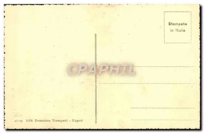 Napoli - Viale Elena — widok miejski z tekstem poetycznym — M. SERAO — Rewers