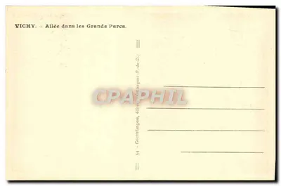 Vichy — Avenida nos Grandes Parques — editor Gouttiérangeas (P.-de-D.) — Verso
