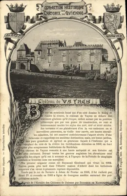 Castelo de Vayres — Coleção Histórica dos Castelos de Gviennne — editor Michel e Forget, n°38