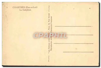 Chartres (Eure-et-Loir) — Katedra — Wydawnictwo Art Yvon, Paryż — Rewers