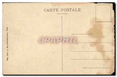Ecouen - Place du Ponceau — uitzicht op het Hotel du Commerce en het Fort van Ecouen — uitgave Duvillard — Achterkant